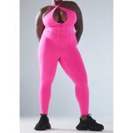 Savage X Fenty NWT Poppin Pink Hotline Jumpsuit 2X Pink Athleisure Sexy Preppy Photo 13