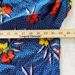 Roller Rabbit NWT  Blue Kori Floral Nyana Tropical Rolled Up Sleeve Shirt Sz S Photo 4