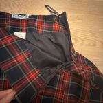 Collegiate Mini plaid pleated navy blue and red skirt in size small Photo 4
