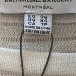 Katherine Barclay NWT  White Ribbed Long Sleeve Shirt Sz XS Photo 2