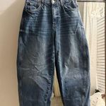 ZARA High Rise Barrel Jeans Photo 1