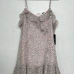 Lulus  Sing Sweetly Light Pink Floral Ruffled Mini Dress Womens XL Coquette Ditsy Photo 3