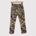 Veronica Beard  Women Jeans Green Carly Kick Flare High Rise Button Fly Camo 24 Photo 2