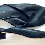 via spiga  tortoise heel leather mules Photo 4