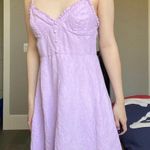 ZARA Lavender Linen Sun Dress Photo 3