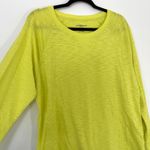 Liz Claiborne NWT Weekend Women's Top XL Long Sleeve Crew Neck Limeade Photo 1