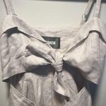 Reformation Miramar Cut Out Mini Tie Front Dress, Grey/Beige, Size 0 Photo 4