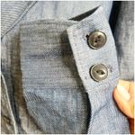 Rag and Bone Jessie Linen Blend Blue Chambray Shirt Jacket Button Size Large Photo 6