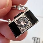 Origami Owl  Silver Black Camera Charm Rhinestone Jewelry Photo 3