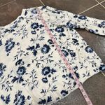 THE GREAT. Long Sleeve Sleep Tee Top Midnight Autumn Floral Blue White 2 Medium Photo 8