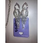 Claire's Beautiful Sparkly Crystal Formal Statement Necklace, Earrings & Hairpin Silver Photo 2