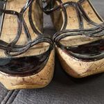 Stuart Weitzman Brown Cork Wedge Sandals Size 8 Photo 3