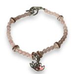 Pink Lotus Flower Handmade Beaded Bracelet Photo 3