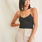 Black chain strap cami bodysuit top blouse L Size L Photo 2