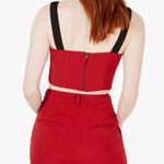 Line and Dot NWT  Cropped Tank in Red XS Photo 3