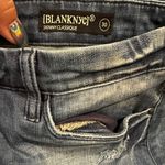 BLANK NYC SKINNY CLASSIQUE EMBROIDERED HI RISE STRETCH ACID WASH DENIM BLUE JEANS Photo 4