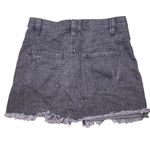 Free People Women's  We The Free Sanded Black Side Car Denim Mini Skirt Photo 3
