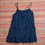 CATCH ME NAVY POLKA DOT CAMI TIERED SUNDRESS Tan Size M Photo 2