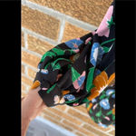  NEW YORK KATE SPADE Floral Garden Tulip Dress In Black LARGE Photo 3