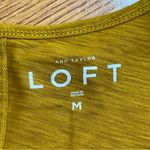 Loft  Mustard Yellow 100% Cotton 3/4 Sleeve Tee A-line body Sz Medium Photo 5