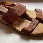 Kork-Ease  Vienna Brown Leather Cork Wedge Sandals Womens Double Strap Adjustable Photo 0