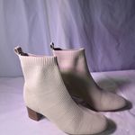 Joie  Cream Ribbed Ankle Booties Photo 2