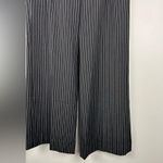 Loft  Marisa Black Stripe Wide Leg Office Trouser Pants Women’s Sz 6 NWT Photo 2