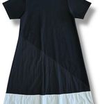 Visit in N.Y Studio Colorblock Midi Dress Black Gray Cotton Blend S/M Korea Photo 0