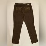 One 5 One  151 Jeans Women 12 Brown Embroidered Studded Rhinestone Straight Photo 1