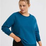 Torrid Active Plus Size 3X Lyons Blue Happy Camper Micro Fleece Sweatshirt Photo 0