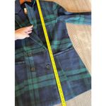 Avec Les Filles Green/Navy Tartan Plaid Double Breasted Blazer Women’s sz Small Photo 9
