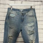 Cello  Jeans Distressed Mid Rise Light Wash Boyfriend Denim Women’s 11 Ripped Y2K Photo 4