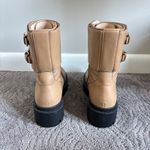 Gucci  Frances GG Combat Boots Lug Sole Matelasse Quilted Leather Tan Size EU 37 Photo 7