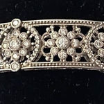 Judith Ripka  Garland Silver Diamonique Hinged Cuff Bracelet Photo 0