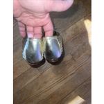 Alex Marie  Gold Peep Toe Bow‎ Low Heel Shoes Photo 2