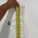 Old Navy White Sequin Tank Top | Size M | Sparkly Party Layer Photo 5