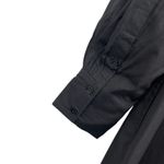 Madewell  Seamed Long Sleeve Mini Shirtdress Poplin Black Size 0 NWT Minimalist Photo 5