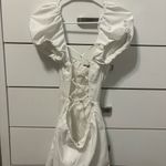 ZARA  White Eyelet Puff Sleeve Mini Dress Photo 2