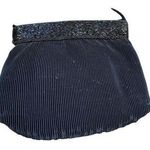 Vintage Black Fabric Hand Bag with Beaded Trim Carolyne Barton Photo 0