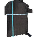 Paolo Bizzini brown knit sheer metallic cowl neck scalloped hem top size IT 40 Photo 4