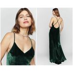 Reformation ππ Rimini Velvet Dress ~ Forest Green Small S NWT Photo 1