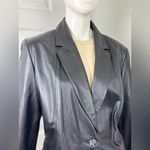 Apostrophe  Black Business Soft Leather Women's Casual Blazer Size 14P Photo 4