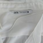 ZARA  White Pleated Women's Cropped Shirt Photo 4