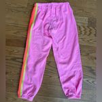 Aviator Nation  Neon Pink 5 stripe sweatpants Photo 8