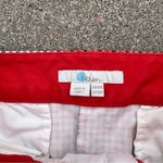 Boden red blue white houndstooth plaid ankle dress pants 10R Size 10 Photo 2