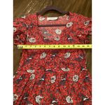 AUGUSTE Valentina Fiesta Day Dress Off Red Metallic Cranes short sleeve midi 2 Photo 7