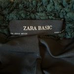 ZARA  Teddy Open Front Green Fuzzy Jacket Size Medium Photo 7