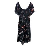 Torrid NWT Black Palm Leaves Challis Puff Sleeve Midi Dress Size 2X Pockets Photo 9