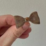 Gold Bow Metallic Mesh Ring 8 Girlhoodcore Neutral Whimsigoth Boho Jewelry Photo 9