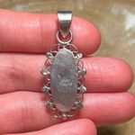 Sterling Silver Blue Turquoise Filigree Mexico 925  Pendant Photo 10